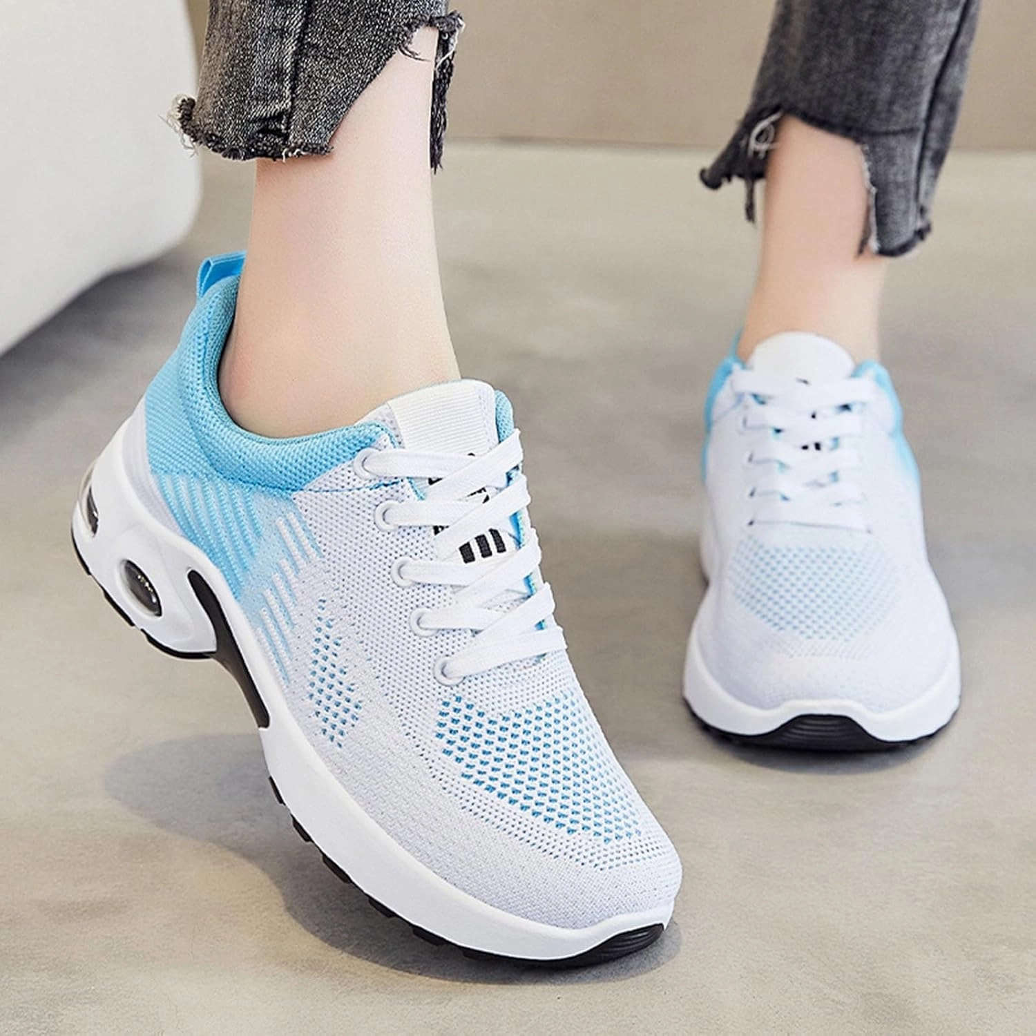 Prada Cup Sneakers Musabela Orthopedic Shoes for Women Comfortwear Ortho Shoes for Women Plantar Fasciitis Walking Tennis Shoe Arch Support Air Cushion Running Shoe Mesh Breathable Gym Work Fashion Stretch Sneakers