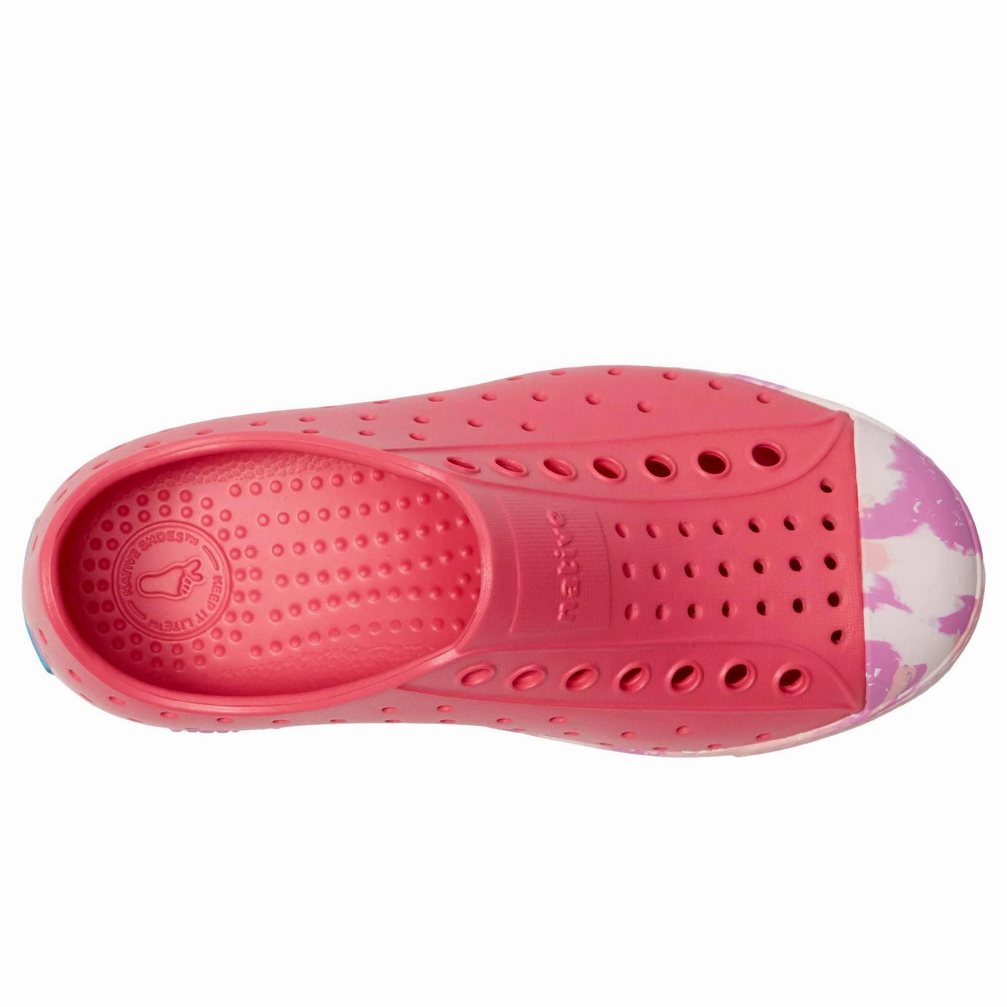 Native Shoes Jefferson Sugarlite Marbled Dazzle Pink / Winterberry Princess Marble  12111510-5711 Pre-School Sugarpine Waterproof Shoes