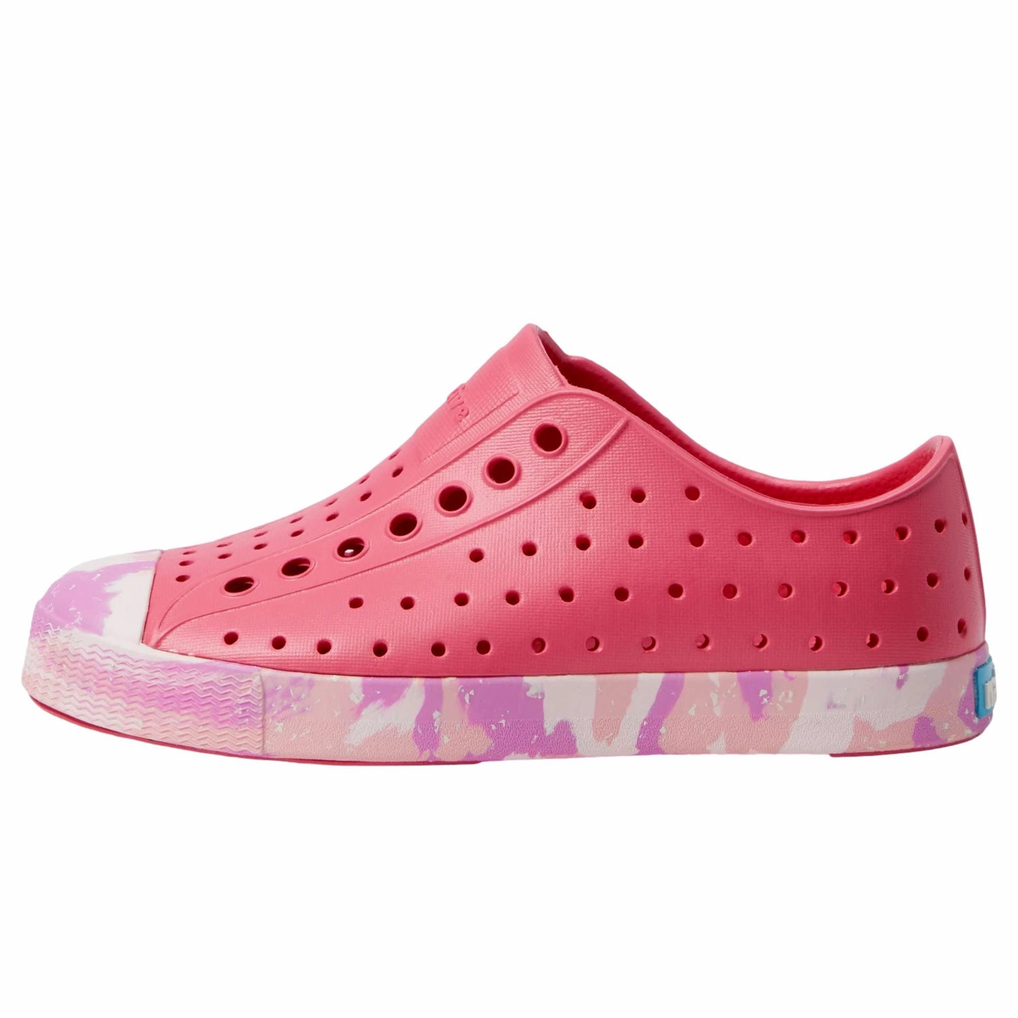 Waterproofing Hiking Shoes Native Shoes Jefferson Sugarlite Marbled Dazzle Pink / Winterberry Princess Marble  12111510-5711 Pre-School