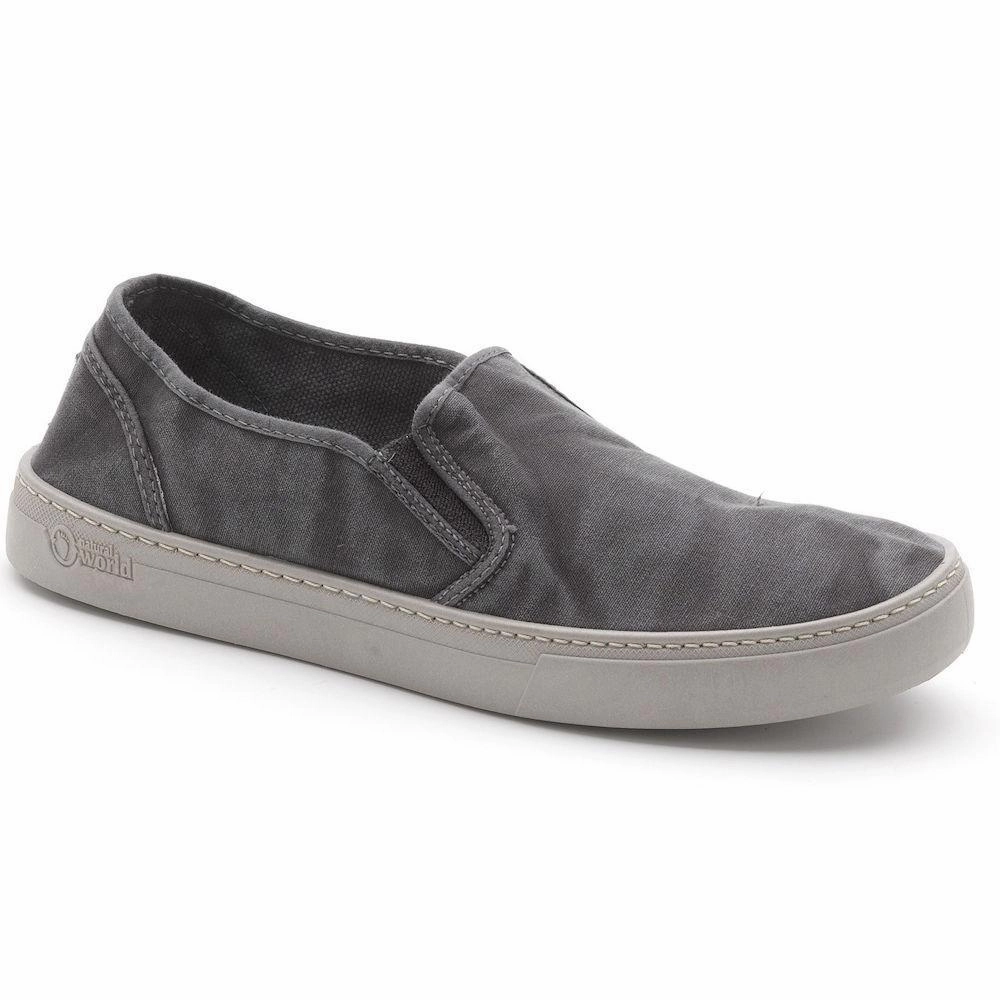 Natural World Men's Old Gazelle Black Slip-on Trk Shoe