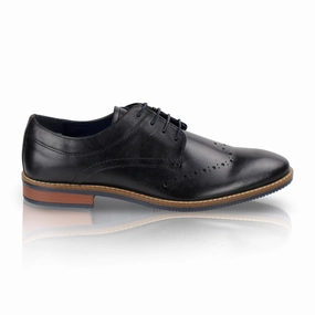 Shoes Loafers Oxfords Herbie Leather Brogue Shoes  - Black