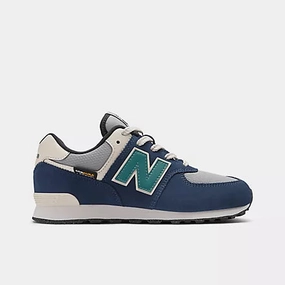 Best Trail Shoe New Balance Kid's 574 Navy/Grey Shoes