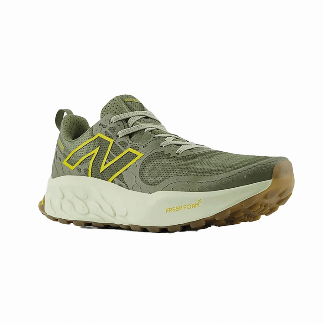 Best Trail Running Shoes Cushioning New Balance Men's  Fresh Foam X Hierro v8 Trail Running Shoes in Dark Olivine with Olivine and Lichen Green SS24