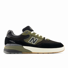 Sb Free Skate Shoes New Balance Numeric 933 Andrew Reynolds Skateboard Shoes - Black / Dark Olivine