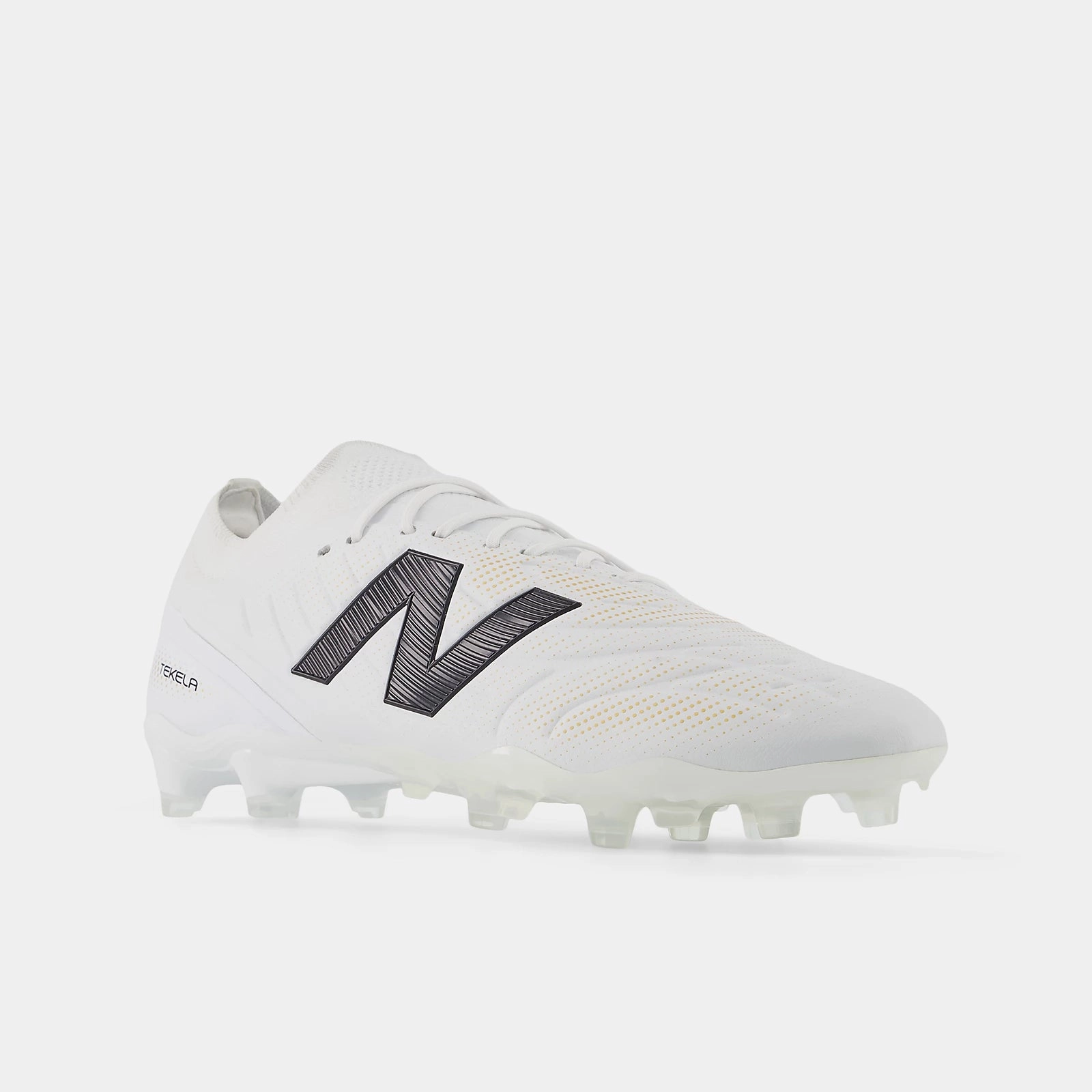 Soccer Cleats Mds New Balance Tekela Elite Low Laced V5 2E Wide Firm Ground Soccer Cleats-White Pack (FA25)