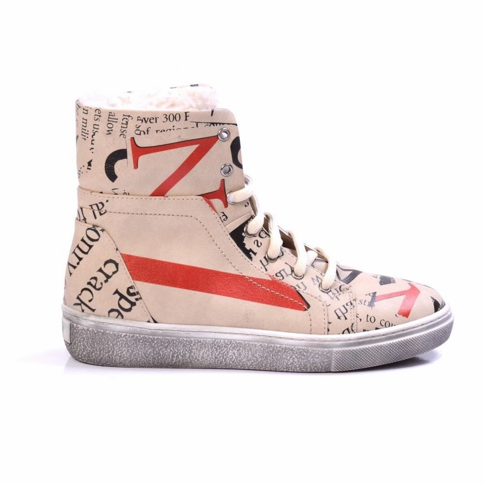 All Black Boots Newspaper Short Boots JAS105