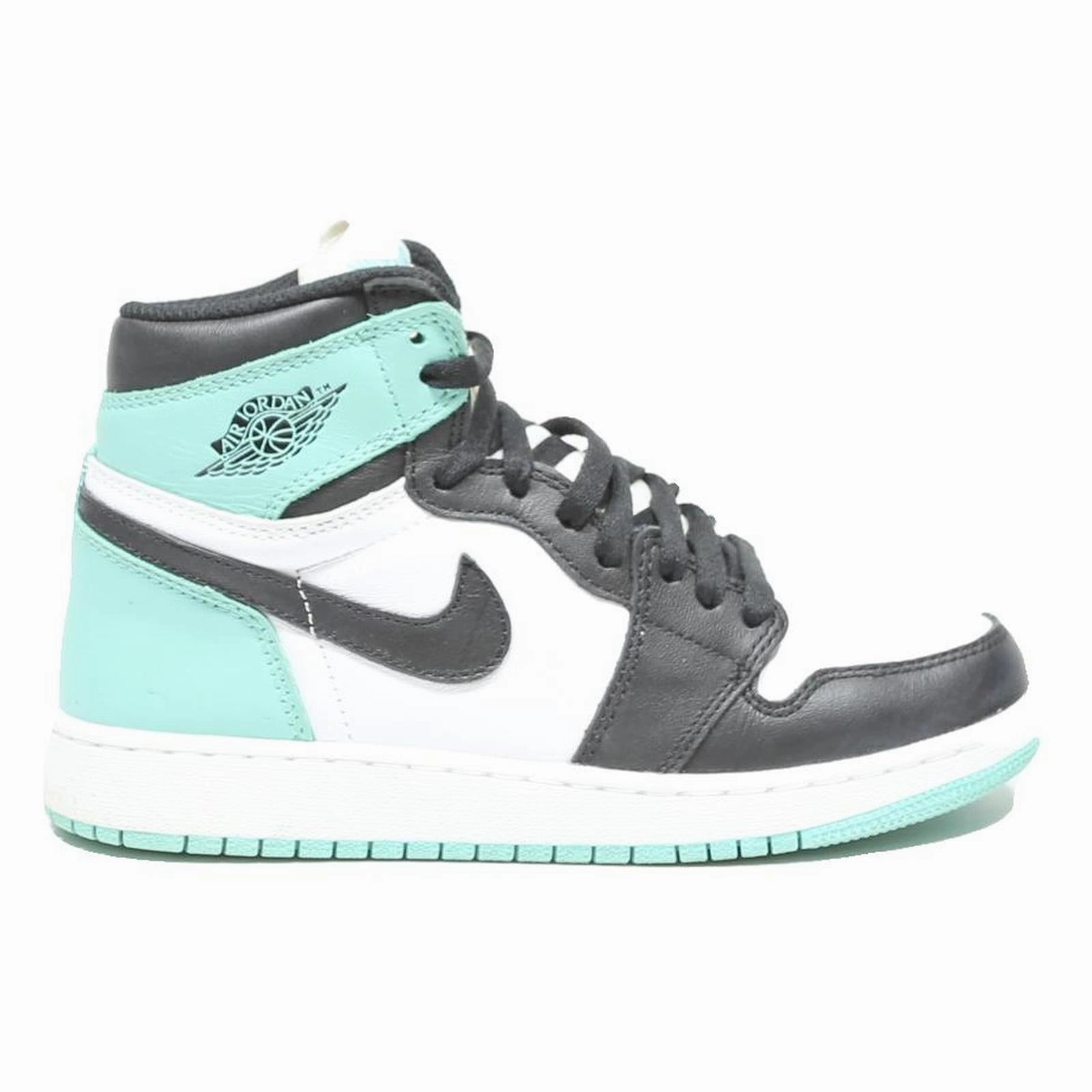 Kawhi Leonard Nike Shoes NIKE Air Jordan 1 Retro Girls High Top Trainers Black & Green Leather UK 5