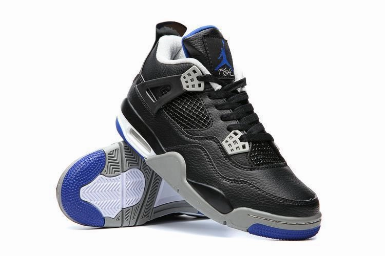 Flubber Basketball Shoes Nike Air Jordan 4 Retro Black White Grey Basketball Men