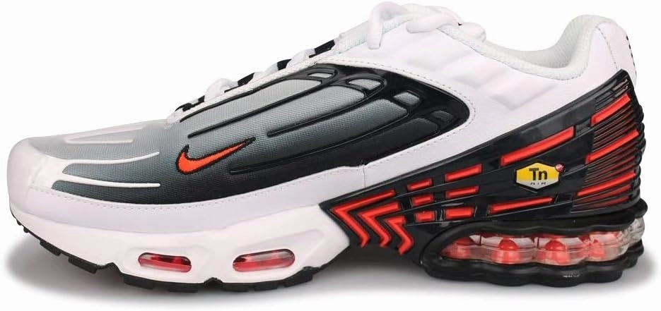 Nike Air Max Plus 3 Men's Shoes (CK6715-101, White/Black/Gunsmoke/Team Orange) Nike Dress Shoes