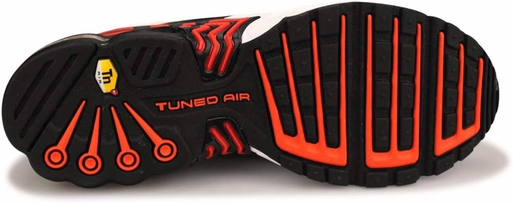 Nike Air Max Plus 3 Men's Shoes (CK6715-101, White/Black/Gunsmoke/Team Orange) Nike Golf Golf Shoes