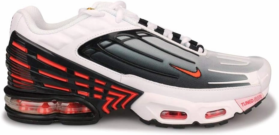 Nike Air Max Plus 3 Men's Shoes (CK6715-101, White/Black/Gunsmoke/Team Orange) Nike Snow Shoes