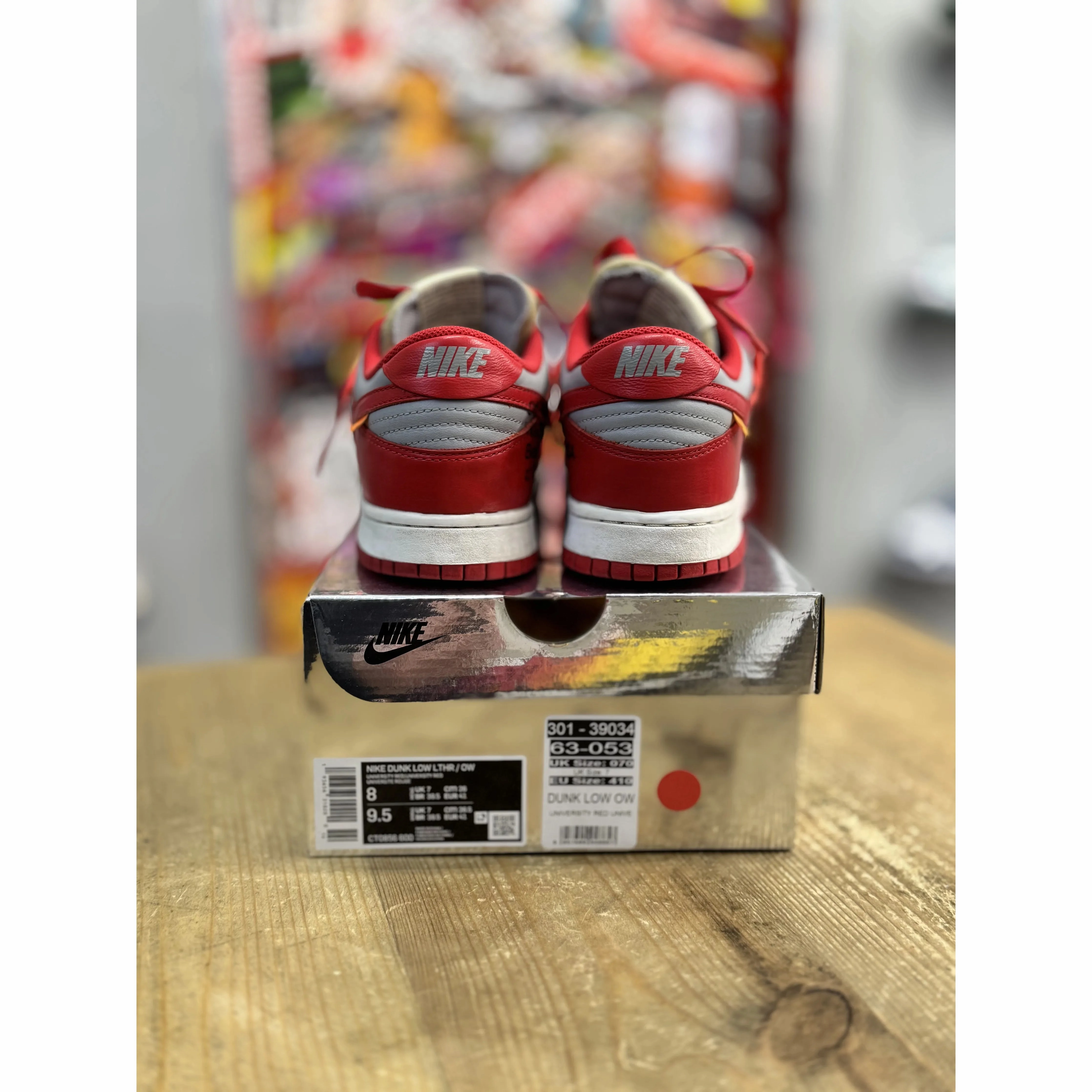 Nike Shoes Basketball Kd Nike Dunk Low Off-White University Red UK 7