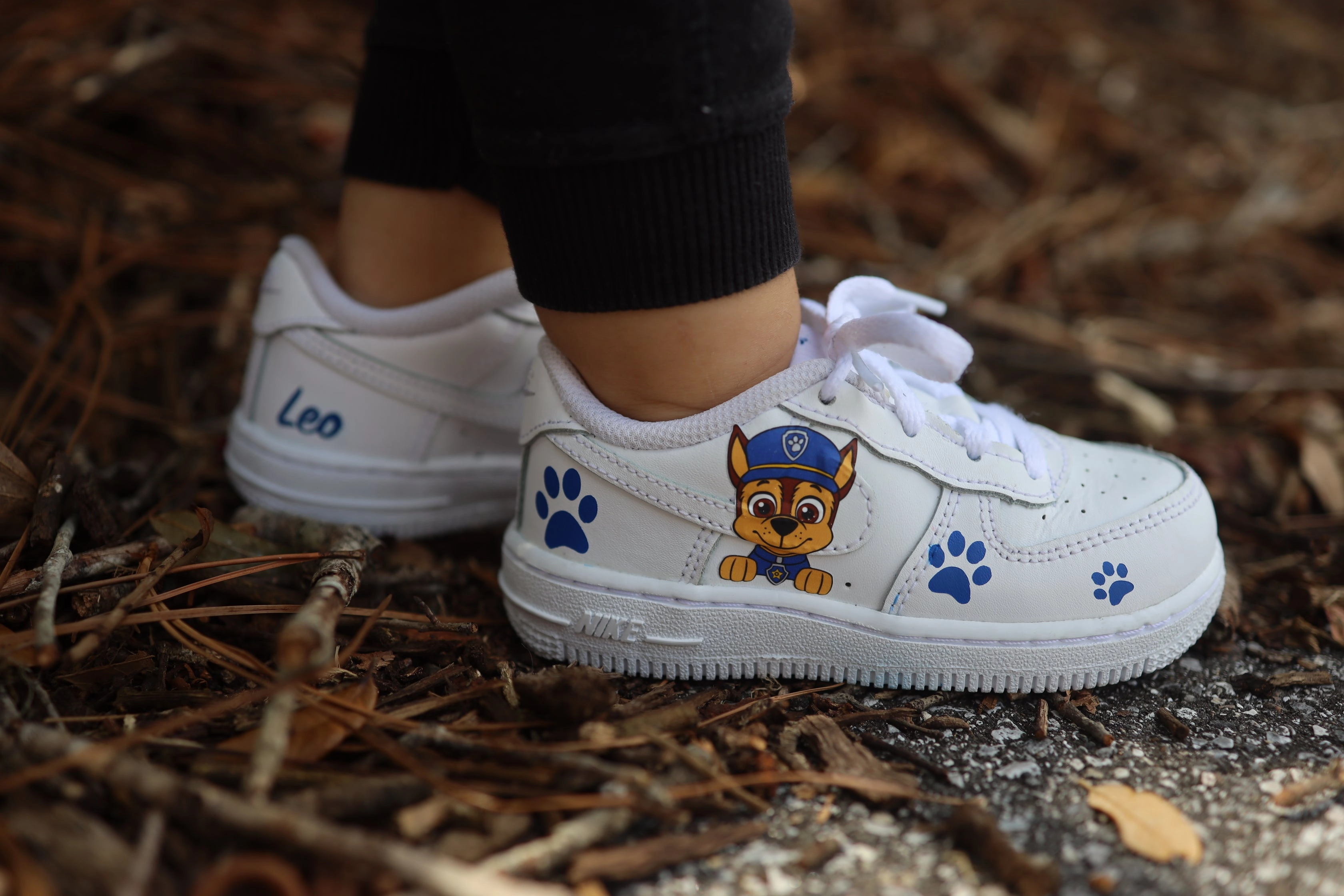 Paw Patrol Toddler Boy Air Force 1 Low Custom Kids Shoes Hand Painted AF1 Sneakers Gore Tex Nike Shoes
