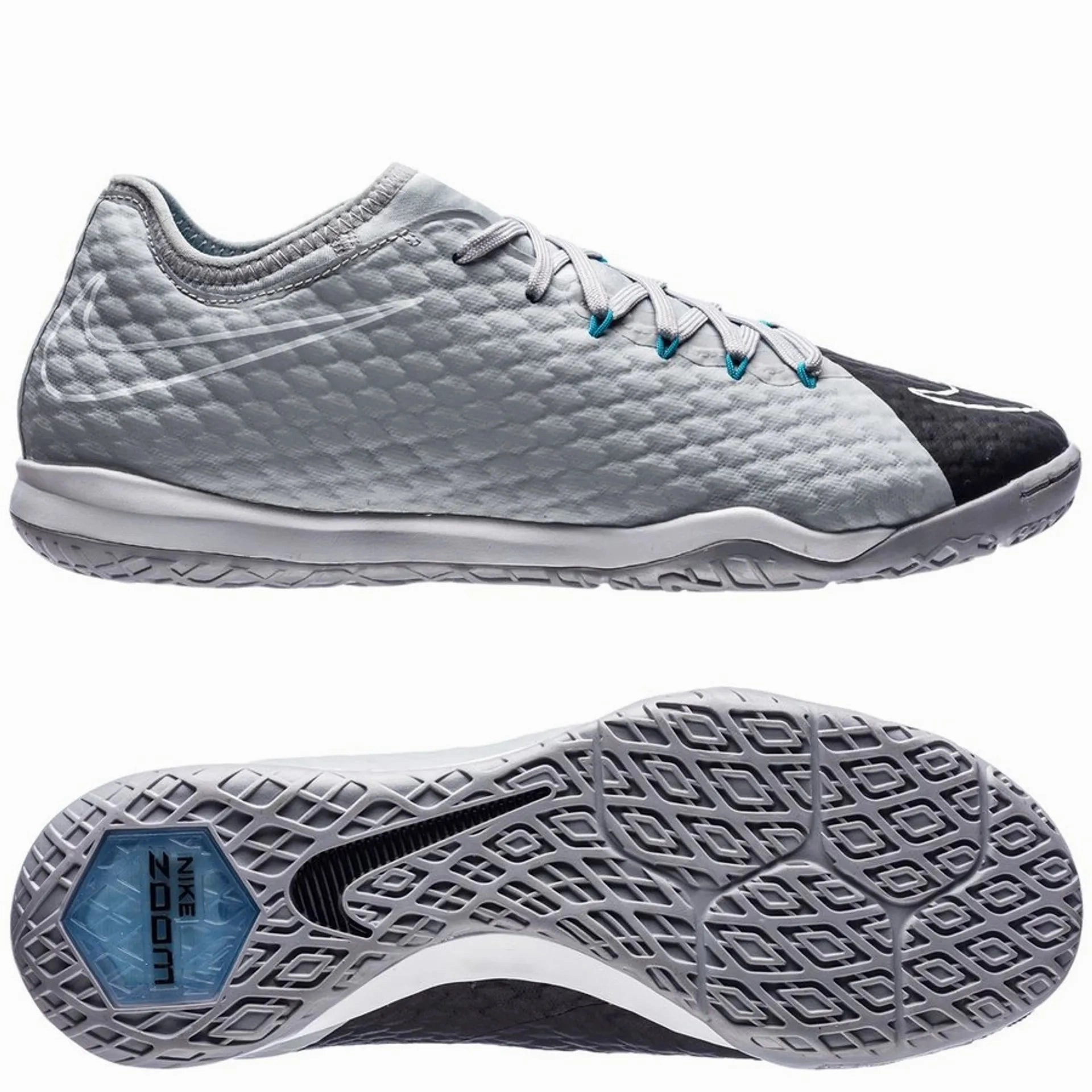 Nike HypervenomX Finale II IC Indoor Soccer Shoes - Wolf Grey/Black/Chlorine Blue Og Nike Shoes