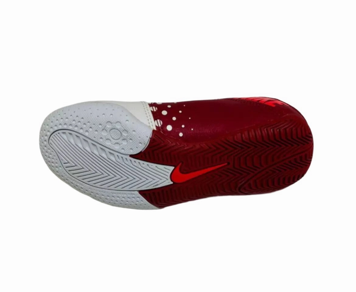 Green And Black Soccer Cleats Nike JR 5 Elastico Indoor Soccer Shoes - Red/White