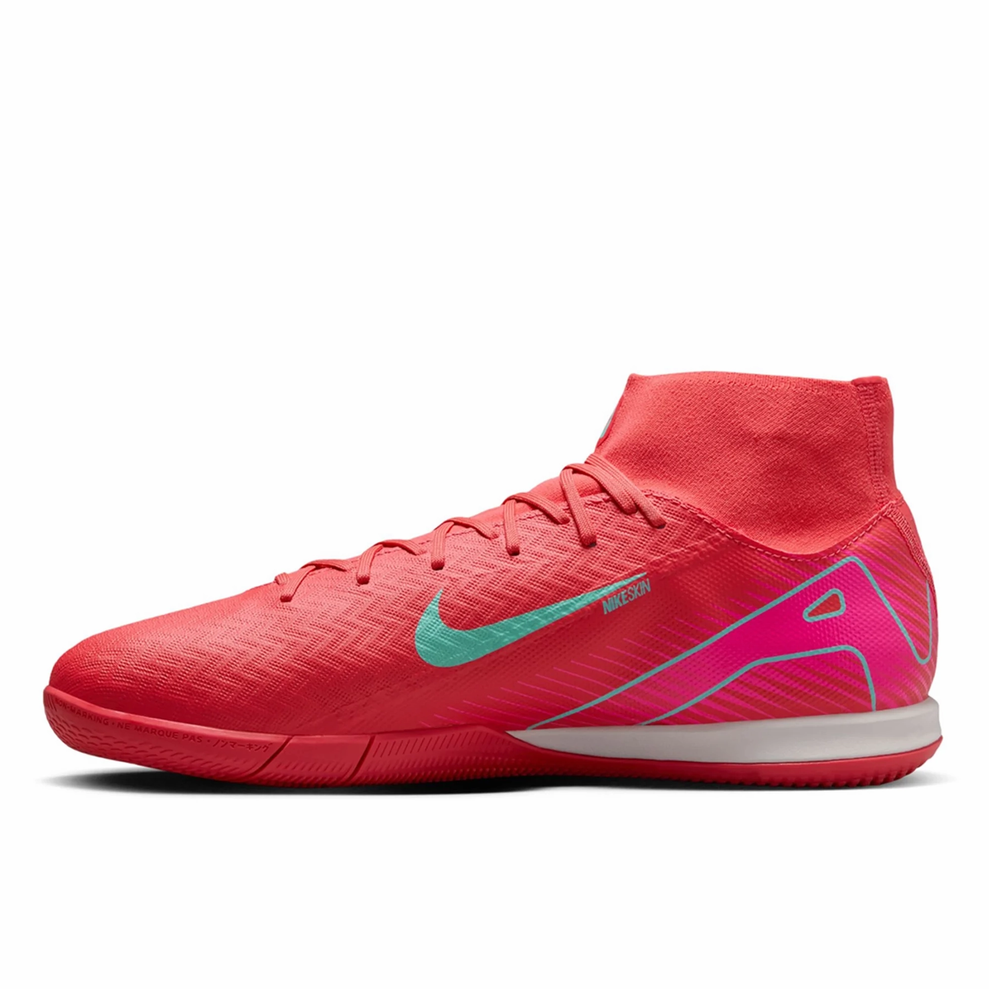 Nike Jr. Zoom Superfly 10 Academy Indoor Soccer Shoes (Ember Glow/Aurora Green) Air Force Nike Shoes