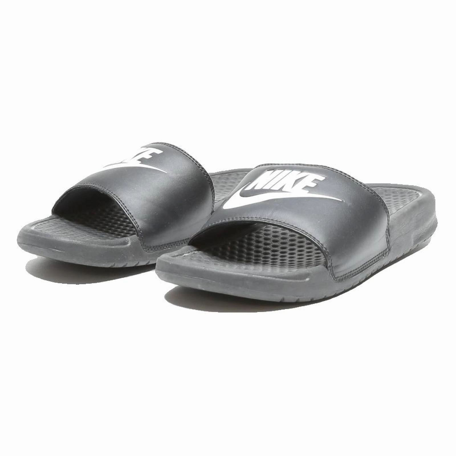 NIKE Kawa Slide Womens Slider Sandals Black & White Synthetic Microfibre UK 4.5 On Sale Nike Shoes