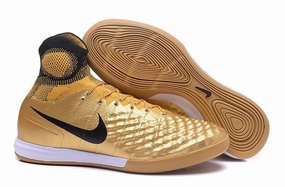 Nike MagistaX Proximo II IC Soccer Shoes Gold Black Nike Flyknit Racing Shoes