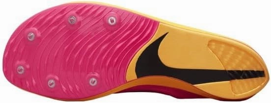 Nike Slides Shoe Carnival Nike Men's ZoomX Dragonfly Track & Field Distance Spikes, Blue, White, Barely Volt, Hyper Orange, Dynamic Turquoise, Size 15