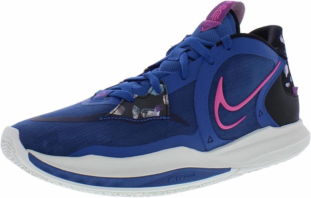 Nike Foam Recovery Shoes Nike mens Kyrie Low 5, Dark Marina Blue/Pinksicle-black, 8