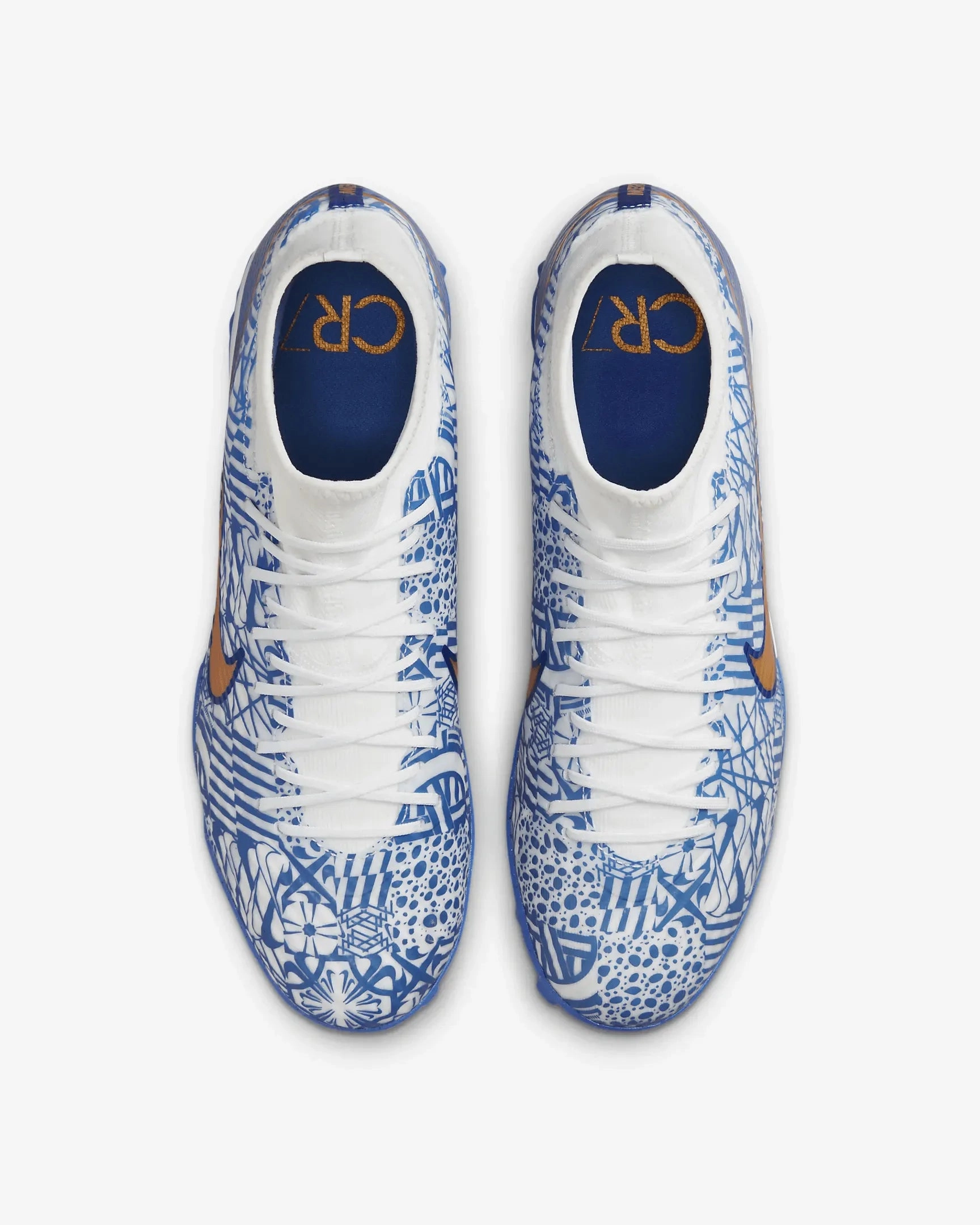 Nike Zoom Superfly 9 Academy CR7 Turf - White-Metallic Copper Nike Shoes Sb Janoski