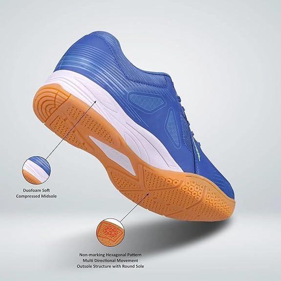 Infiltrate Basketball Shoes Nivia Appeal 3.0 Badminton Shoes For Men (Blue)