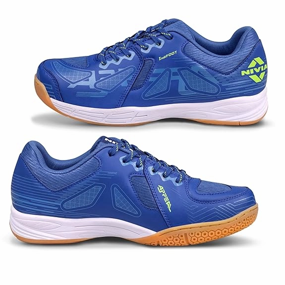Bruce Lee Basketball Shoes Nivia Appeal 3.0 Badminton Shoes For Men (Blue)