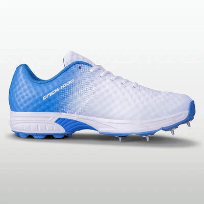 Nivia Crick-1000 Spikes Cricket Shoes for Men (White/Sky) Welcome To The Garden Basketball Shoes