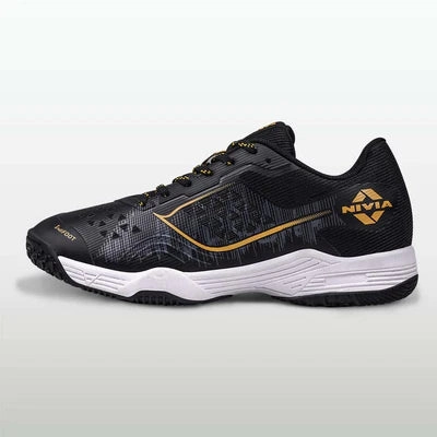 Best Badminton Shoes With Cushion Nivia Hy-Court 3.0 Badminton Non Marking Shoes (Black)