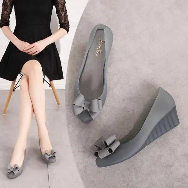 Bowtie Pumps Wedge Shoes Sandals For Achilles Tendonitis