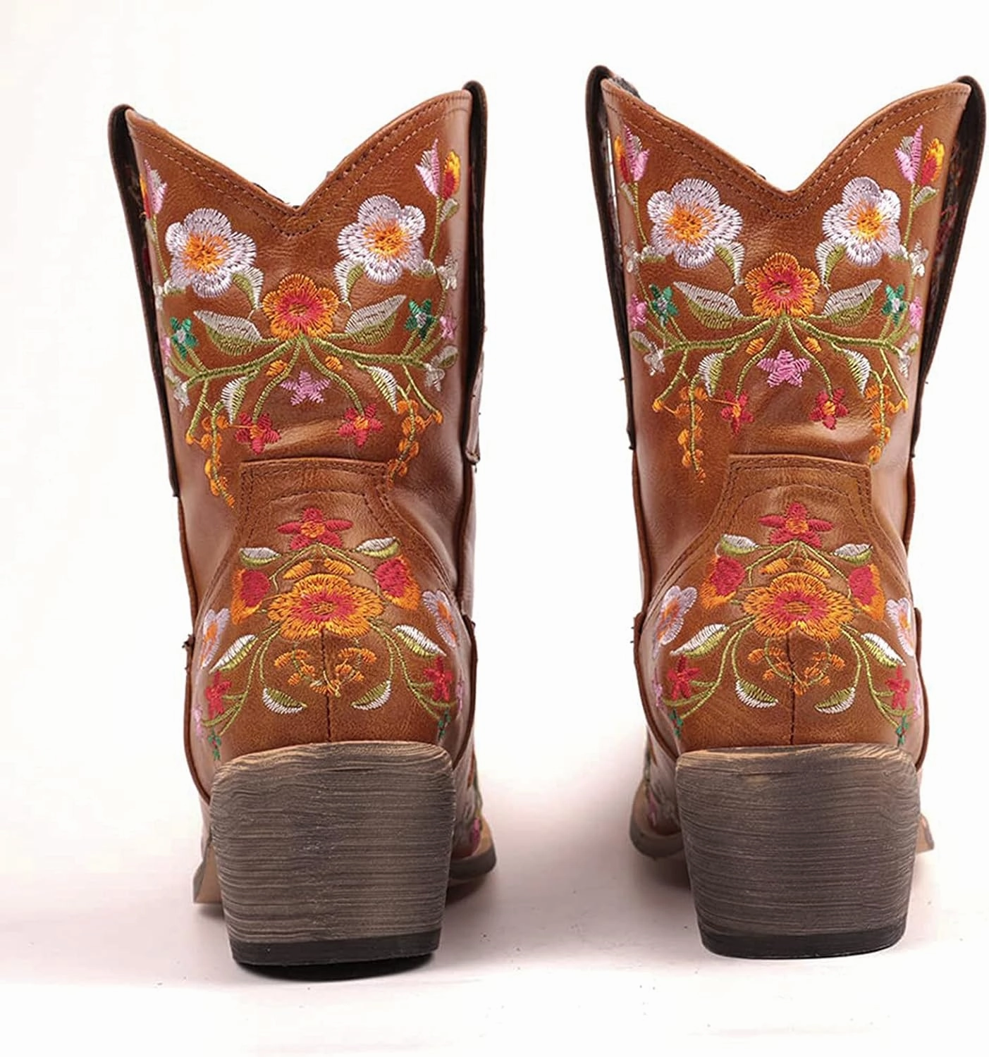 Best Boots For Construction Western Mid Calf Boots Cowgirl Boots Boots for Women Cowboy Boots Embroidered Chunky Heel Western Boots Pull On Boots