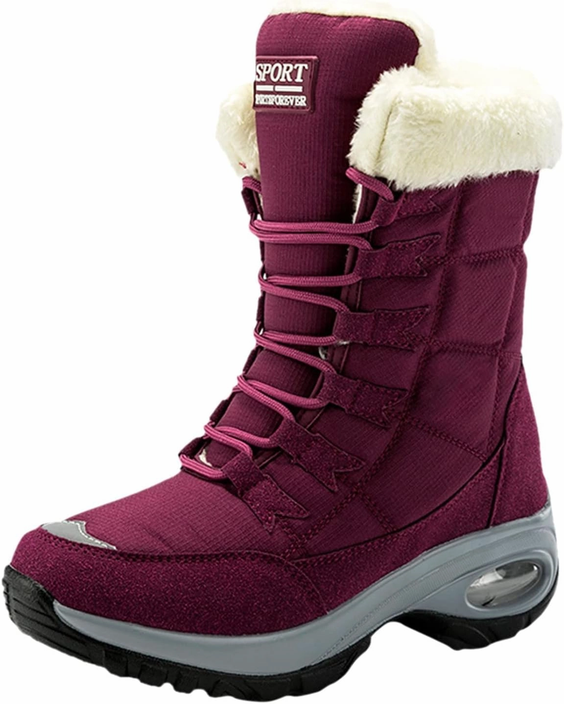 High Boots With Low Heel Ankle Boots for Women Comfy Platform Padded Warm Shoes Outdoor Non-Slip Snow Boots Sneakers Casual Women's Shoes