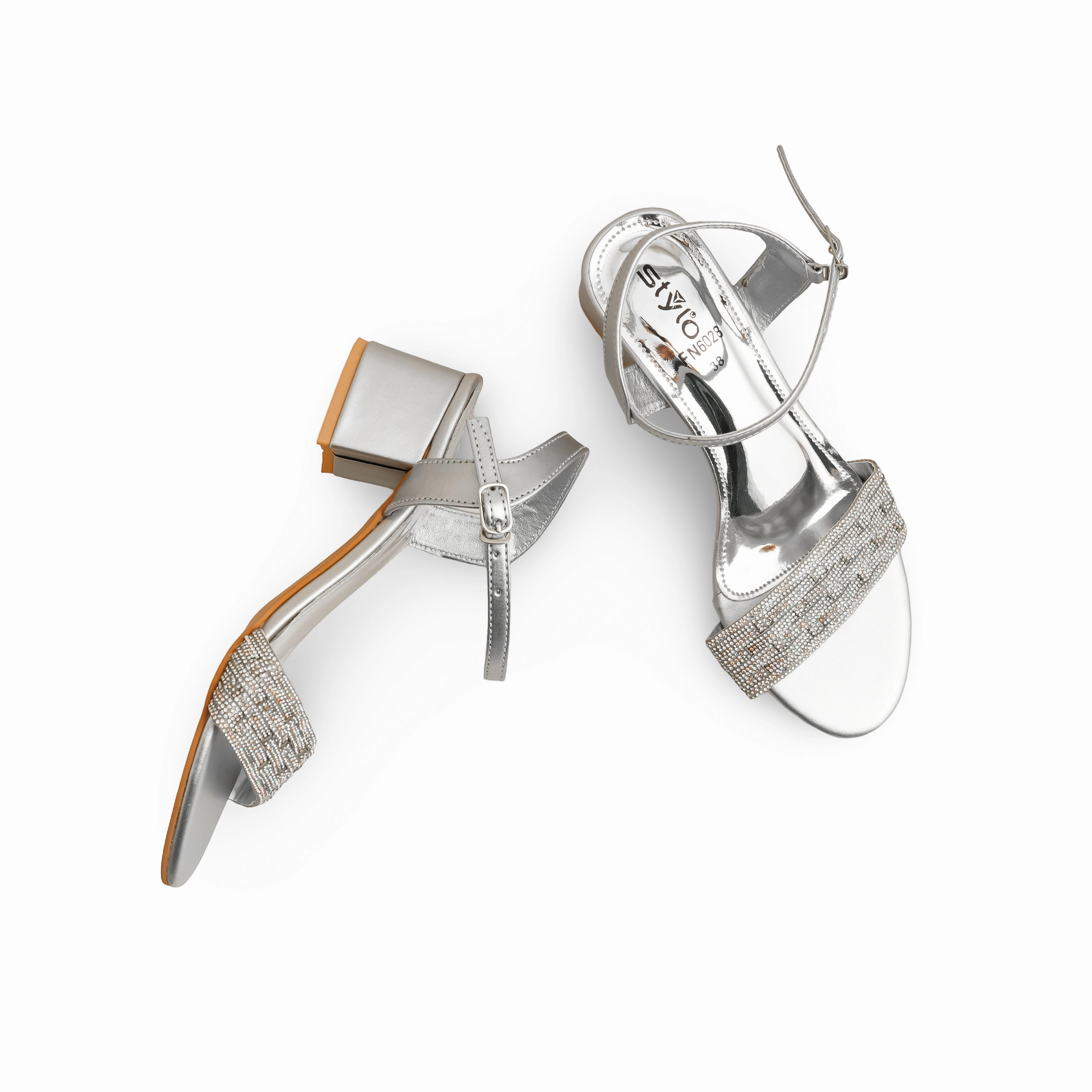 Silver Fancy Sandal FN6028