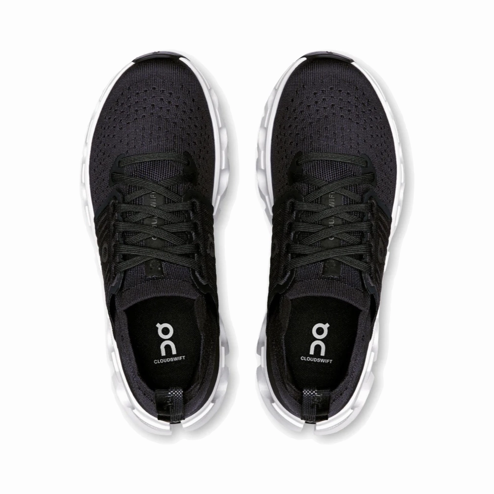 On Women's Cloudswift 4 Sneaker in Black/White Badminton Shoes In Chennai
