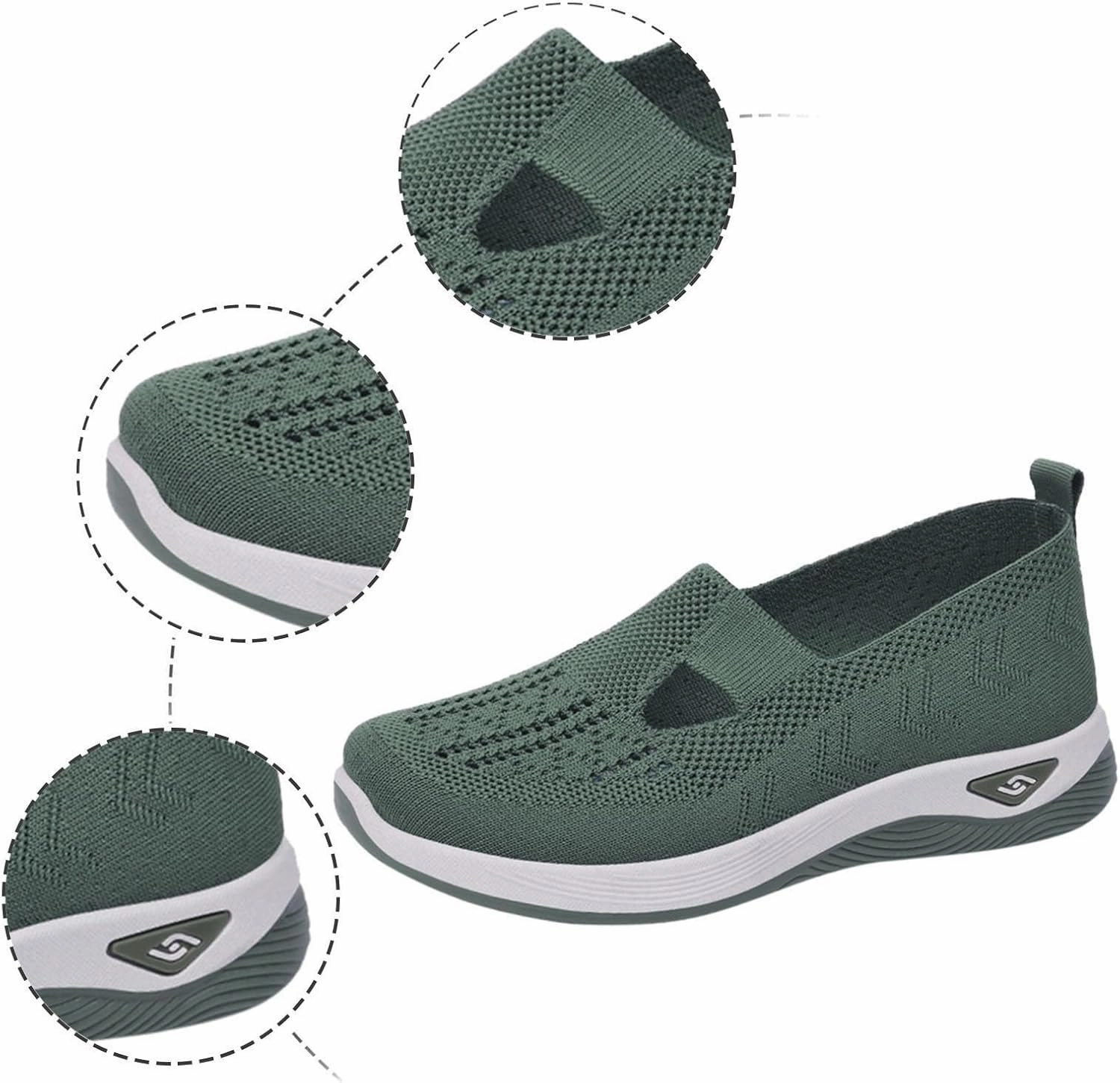 Orthopedic Shoes for Women Arch Support, Women Wide Width Breathable Walking Comfortable Slip on Sneakers, Non Slip Food Service Lightweight Sneaker, Nurse Shoes Orthopedic Sneakers Sneakers To Wear With Skirts
