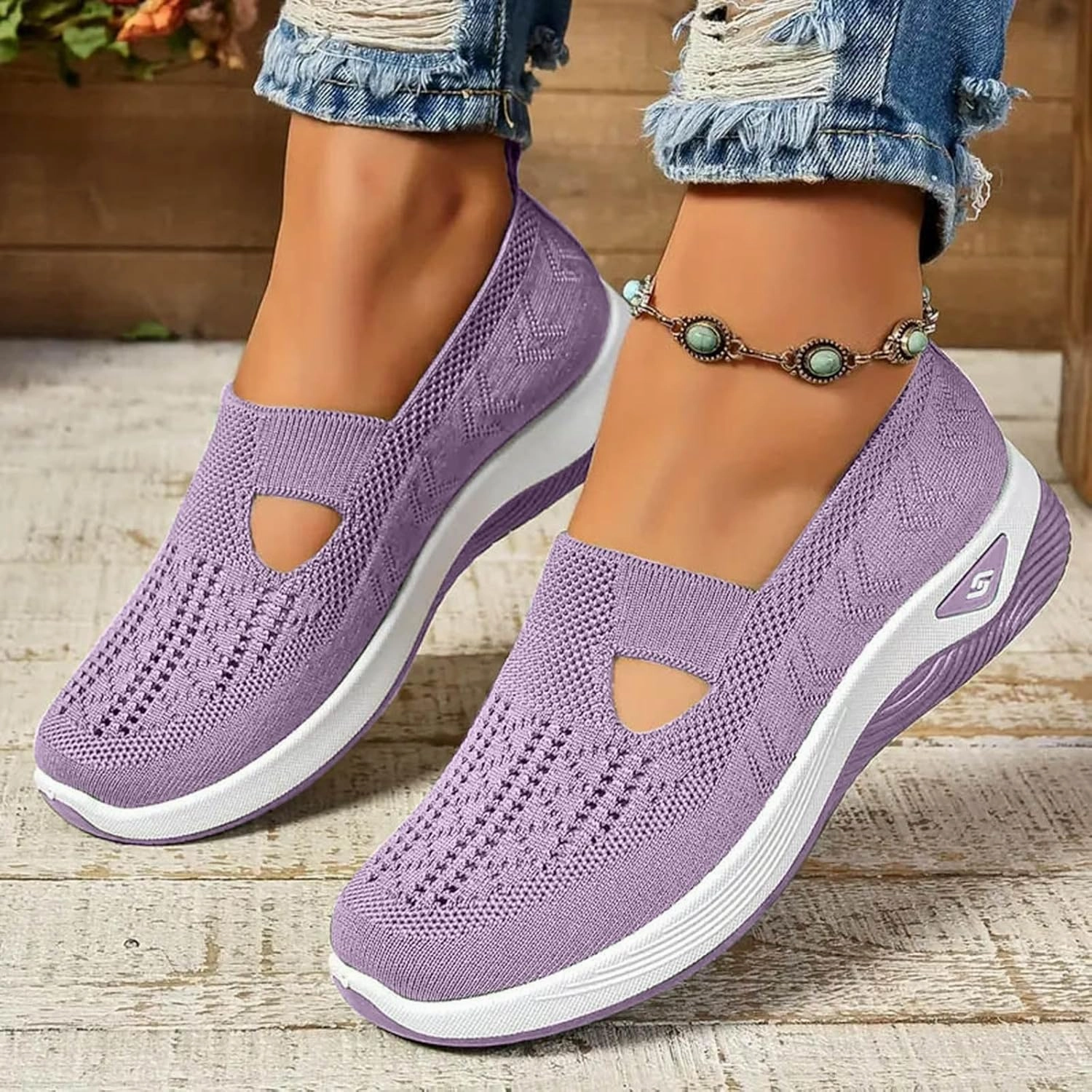 Orthopedic Shoes for Women Arch Support, Women Wide Width Breathable Walking Comfortable Slip on Sneakers, Non Slip Food Service Lightweight Sneaker, Nurse Shoes Orthopedic Sneakers Air Max Excee Sneakers