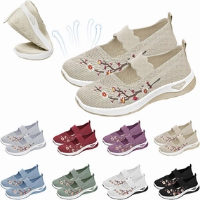 Silver Metallic Sneakers Orthopedic Shoes for Women Wide Width, Breathable Walking Comfortable Slip on Sneakers Arch Support Casual Shoes