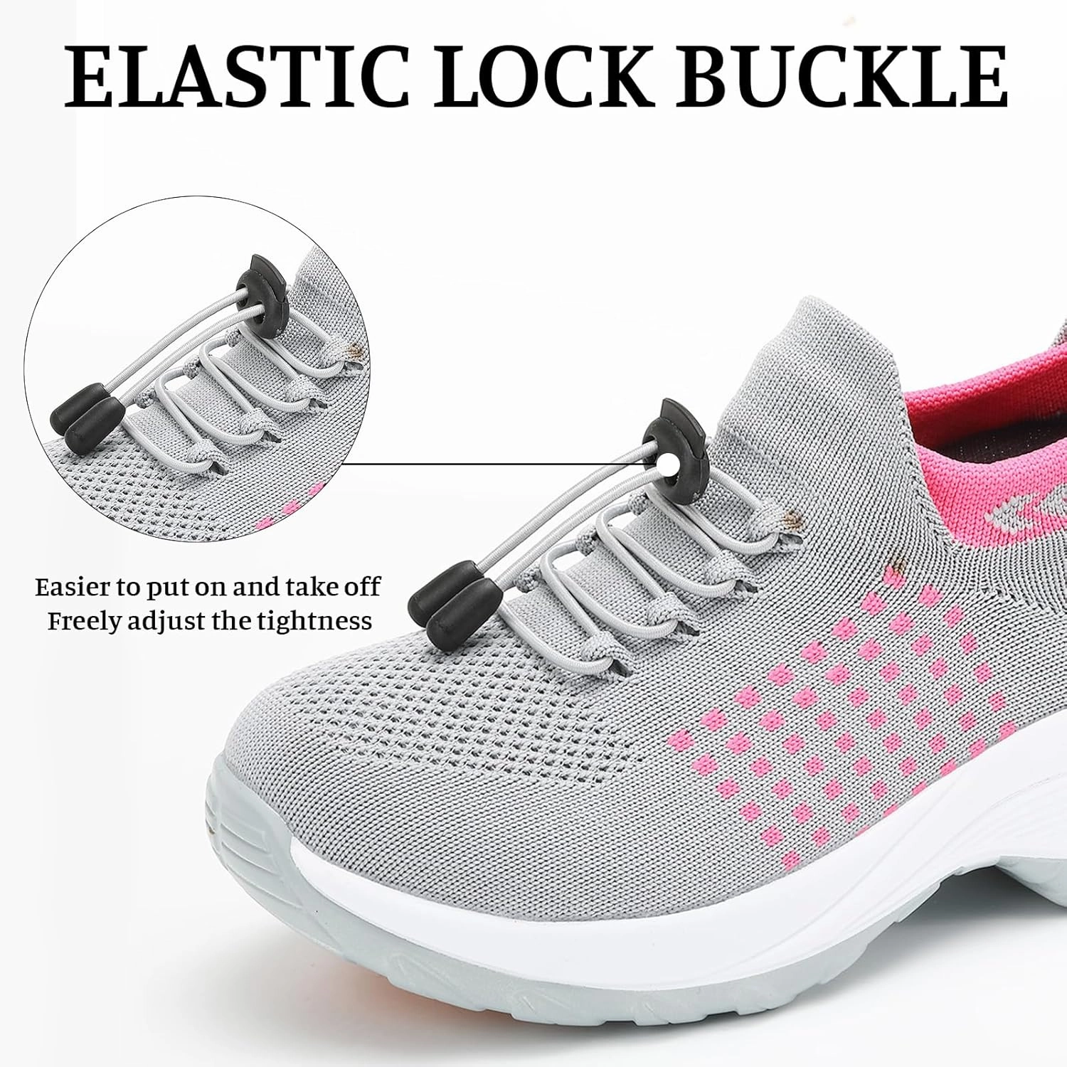 Gore-tex Sneakers Orthopedic Sneakers Breathable Women Slip on Trainers Comfortable Shoes for Women Stretch Cushion Athletic Shoe Unisex Casual Thick Bottom Walking Shoe