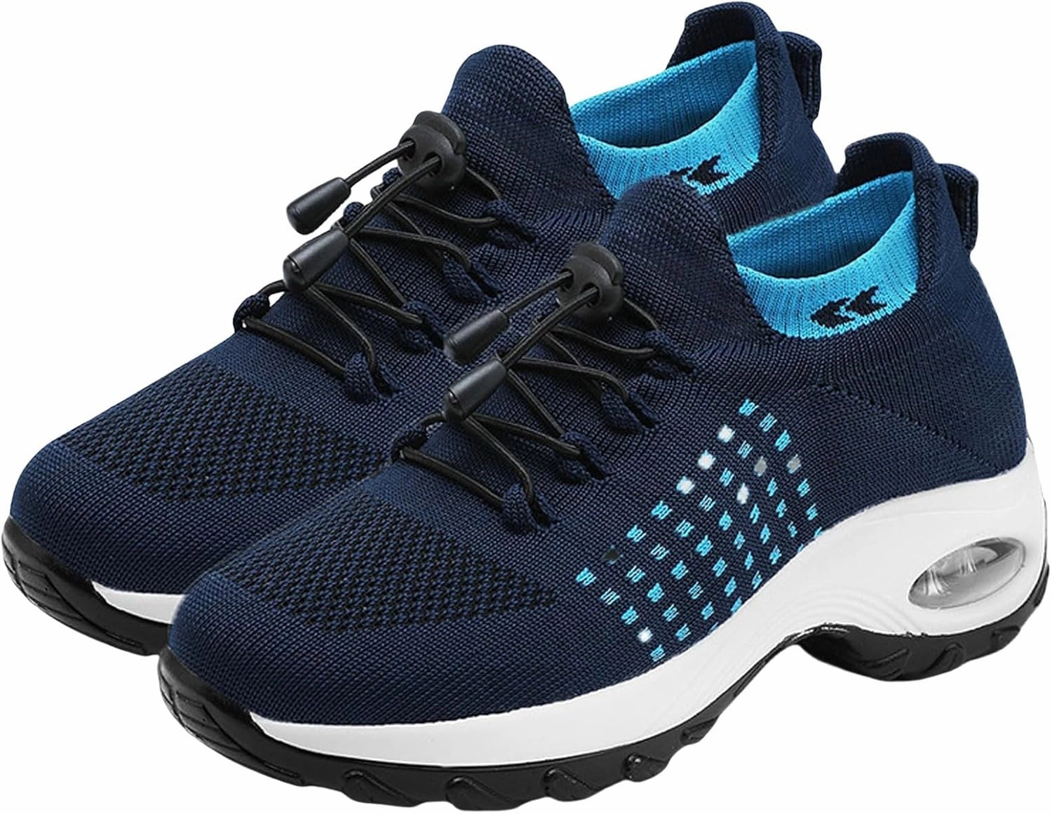 Orthopedic Sneakers Breathable Women Slip on Trainers Comfortable Shoes for Women Stretch Cushion Athletic Shoe Unisex Casual Thick Bottom Walking Shoe Powder Sneakers