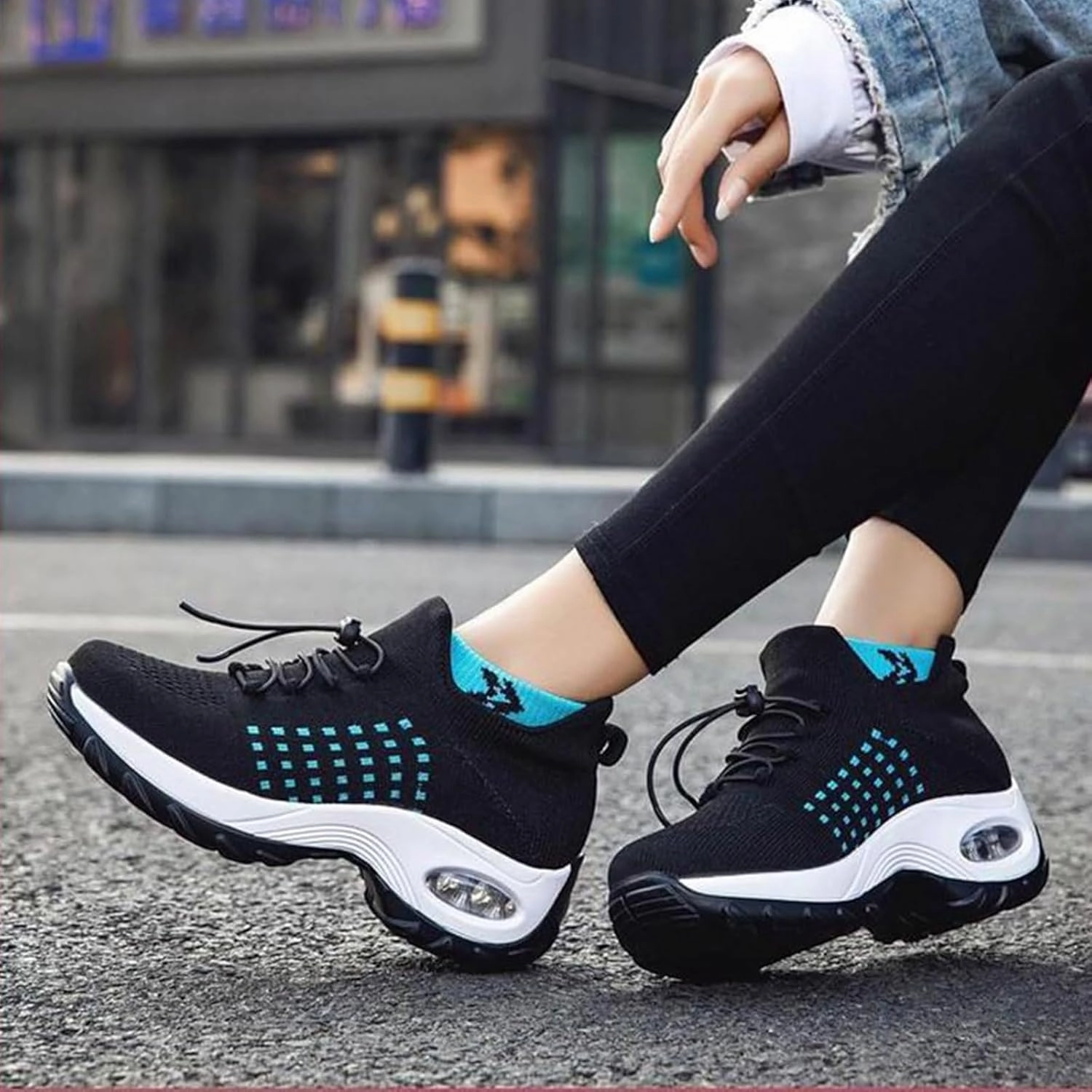 Shopping Sneakers New York Orthopedic Sneakers Breathable Women Slip on Trainers Comfortable Shoes for Women Stretch Cushion Athletic Shoe Unisex Casual Thick Bottom Walking Shoe
