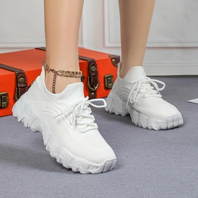 Orthopedic Sneakers for Women with Arch Support Slip On Shoes for Women Breathable Mesh Knit Tennis Shoes Lace Up Sock Comfortable Walking Shoes Women Outdoor Lightweight Hiking Shoes  Winterized Sneakers