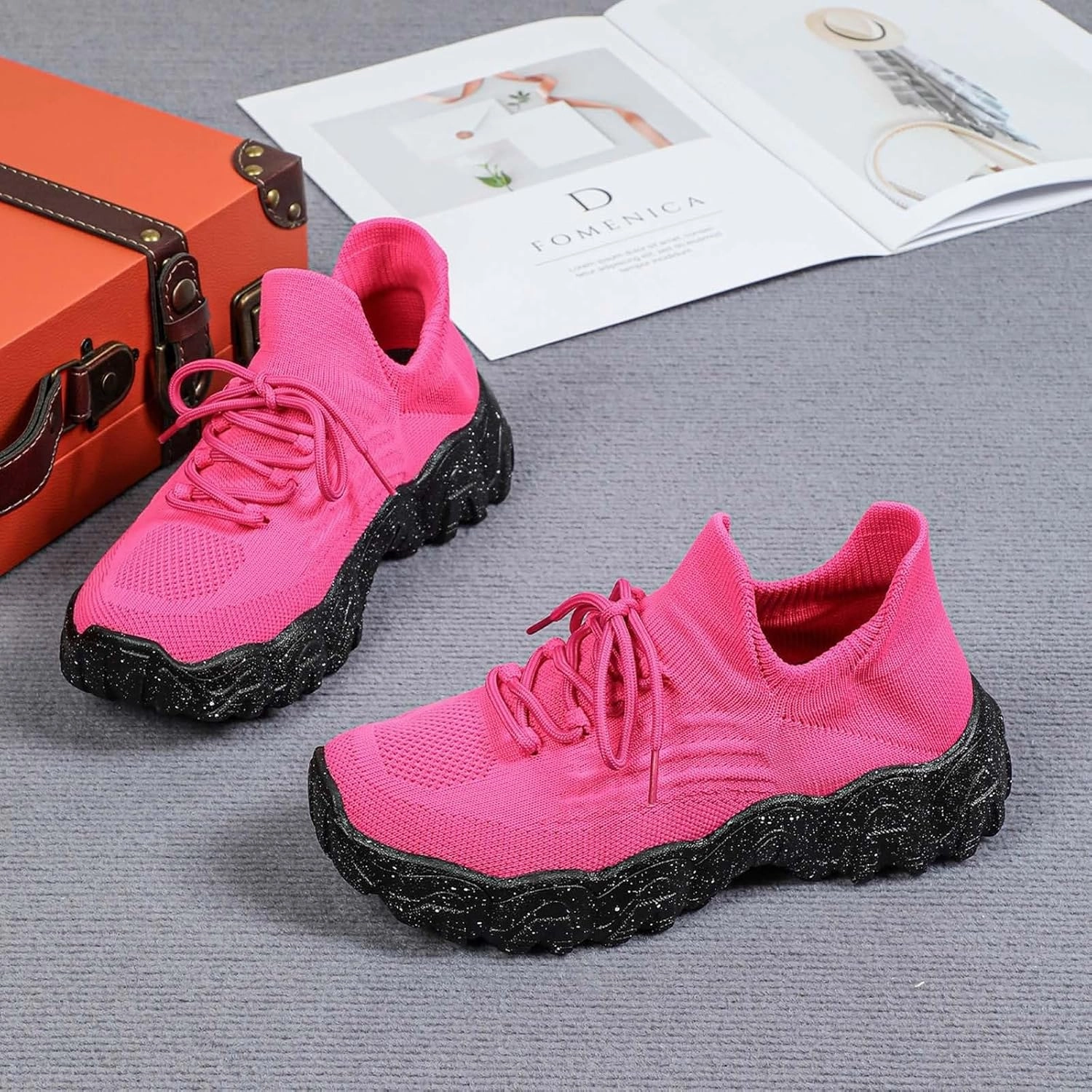 Sneakers Fort Dodge Iowa Orthopedic Sneakers for Women with Arch Support Slip On Shoes for Women Breathable Mesh Knit Tennis Shoes Lace Up Sock Comfortable Walking Shoes Women Outdoor Lightweight Hiking Shoes 