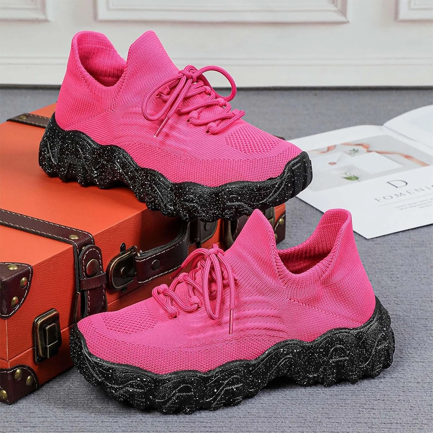 Nike Run Swift 3 Sneakers Orthopedic Sneakers for Women with Arch Support Slip On Shoes for Women Breathable Mesh Knit Tennis Shoes Lace Up Sock Comfortable Walking Shoes Women Outdoor Lightweight Hiking Shoes 