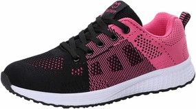 Coaches Sneakers Orthopedic Tennis Shoes for Women Mesh Lace-Up Casual Sneakers Comfortable Non Slip Cushion Sneakers Wide Width Running Shoes