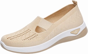 Best Travel Sneakers Orthopedic Walking Shoes for Women Slip on Diabetic Shoes Hands Free Slip-ins Shoe, Breathable Mesh Knitted Orthowalk Sneakers Neuropathy Plantar Fasciitis Comfort Wear Orthowear Shoe