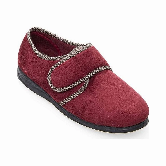 Padders Mens Slippers Harry Burgundy Slippers Maxx