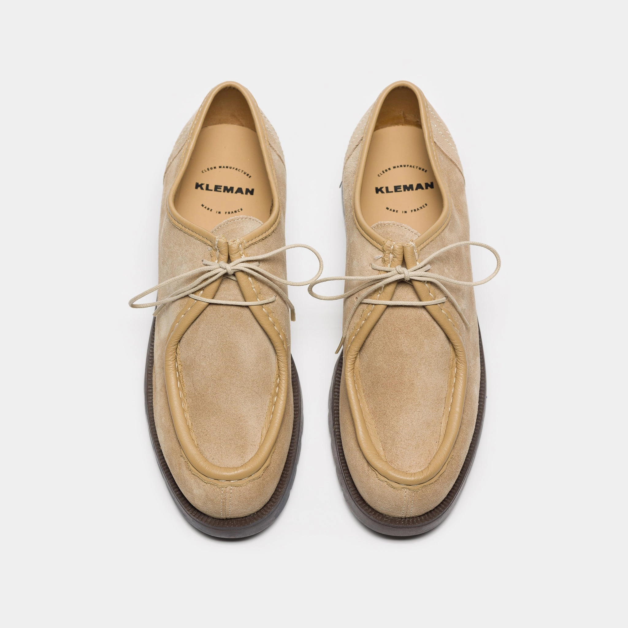 Padror V Moc Toe Shoe in Beige Wing Moc Toe Oxford