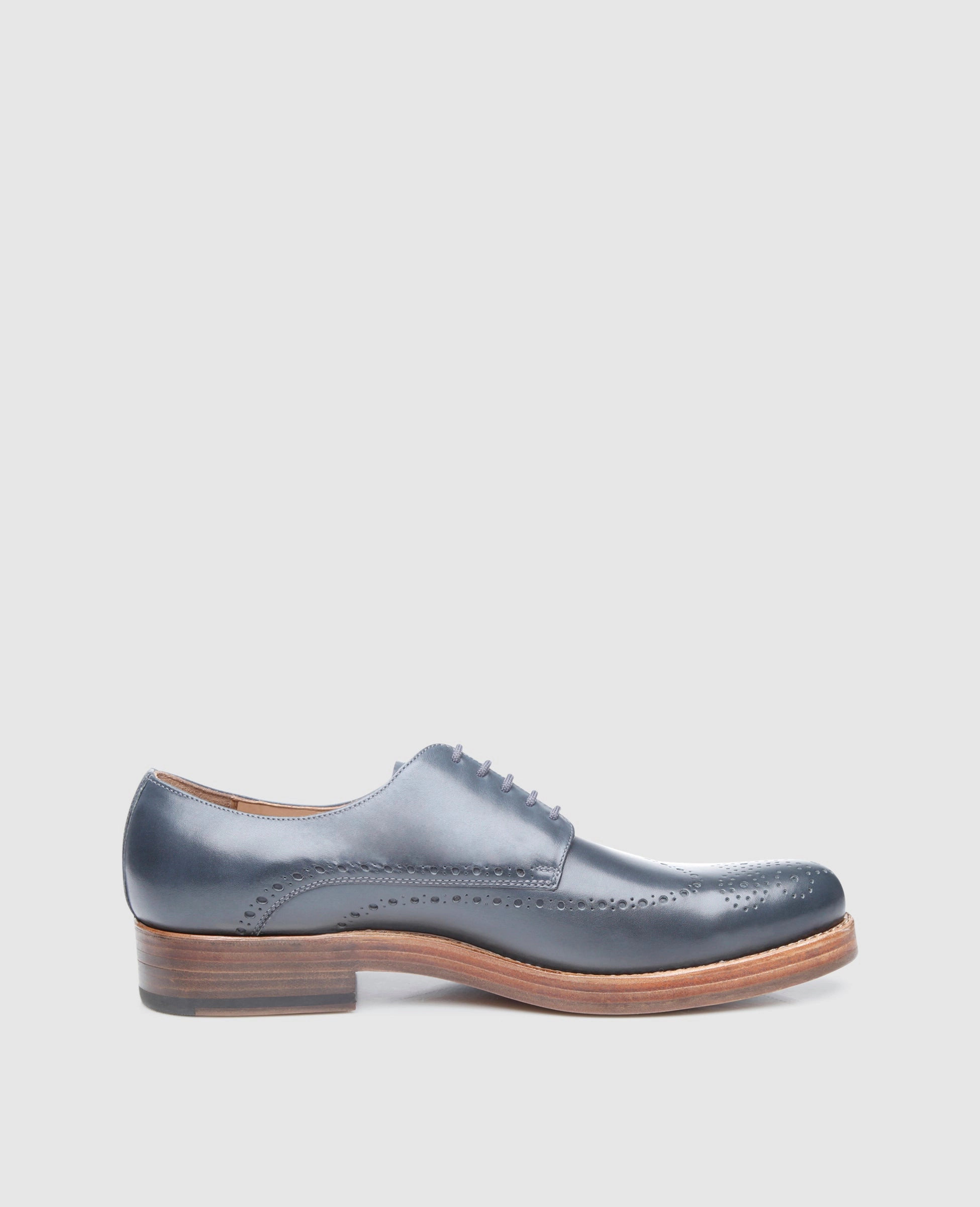 Paris Full-Brogue AC - Blue Patent Leather Derby Shoes