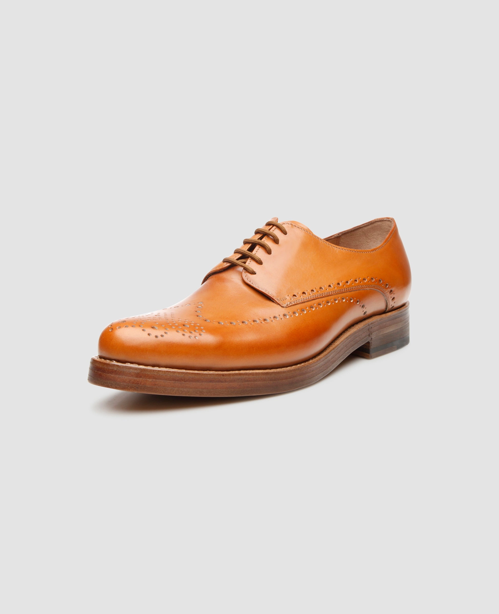 Country Derby Shoes Paris Full-Brogue AC - Nut