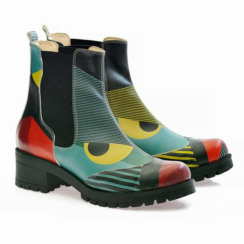 Pattern Short Boots LAS101 Best Leather Boots